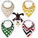 DREAM BEAR Baby Bandana Bibs 5 Pcs Set- Waterproof Baby Drool Bibs Soft Cotton Bandana Feeding Bib with Snaps(4Pack)+Plush Bear with Silicone Pacifier for Infant & Toddler, Boys & Girls.
