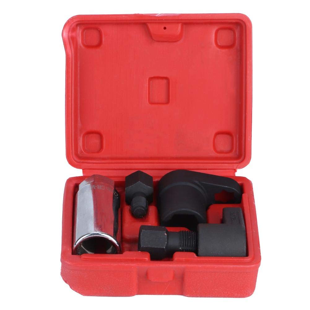Terisass Oxygen Remover Wrench 5pcs Oxygen Sensor Socket Wrench Set 6 Point 22mm 7/8in Installer Toolcessory+nox Sensor Repair kit
