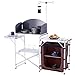CampLand Outdoor Portable Cook Station Folding Cooking Table Aluminum Camping Kitchen with Storage Organizer, Windscreen, Hooks for BBQ, Partythumb 1