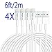 I6 Cable(TM) iPhone Cable for iPhone 7/7 plus 6/6s/6 plus/6s plus,Se,5/5s,iPads Air/Mini,iPod (6Ft/2m 4-Pack)