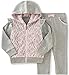 Calvin Klein Baby Hooded Jacket with Pants Set, Gray, 12 Months