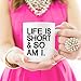 MAUAG Funny Quote Coffee Mug, Life Is Short and So Am I Best Christmas Gifts Cup White, 11 Oz