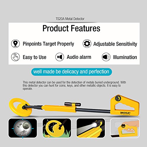 all-sun Handheld Metal Detector for Junior Kids Education Exploration Toy Color Yellow