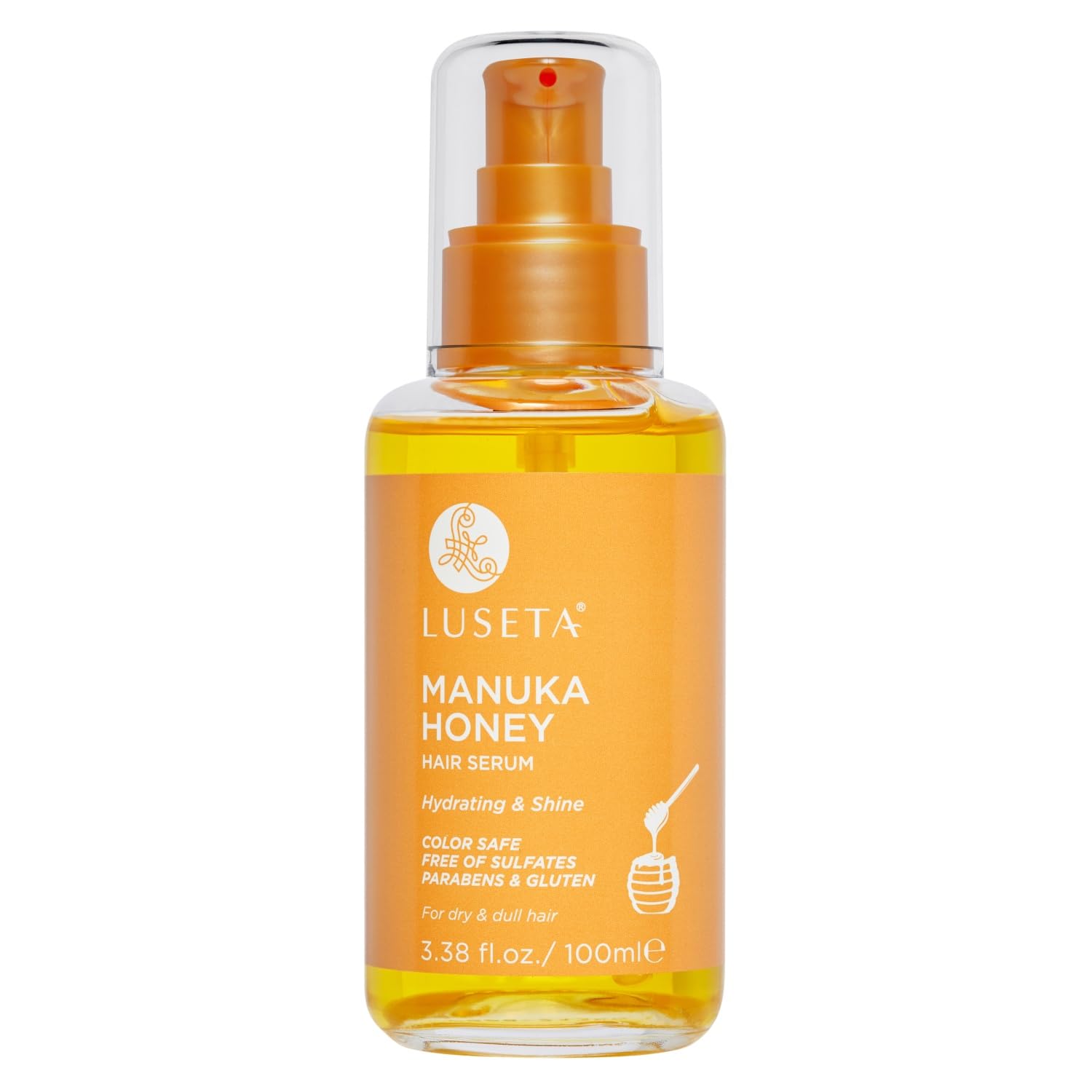 Photo 1 of Luseta Manuka Honey Hair Oil Hydrates Dry Hair and Adds Shine & Softness to Dull Hair Nourishing Oil with Honey & Argan Oil, Frizz Control 3.38oz