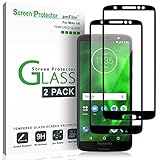 amFilm Glass Screen Protector for Moto G6, Tempered Glass 2018 (Model Number XT1925) (2 Pack)