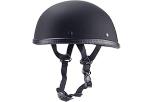 QICHAO Retro Style Motorcycle Half Helmet - Classic Design Half Motorcycle Helmet, DOT Certified