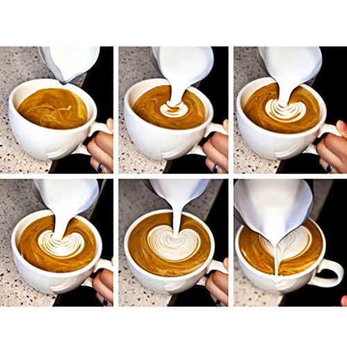 Gazechimp Edelstahl Kaffee Aufschäumen Milch Tee Latte Krug 600ml und 57.5mm Kaffee Tamper Stampfer Set – Bild 7