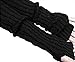 Senchanting Lady Winter Long Stretch Weave Knit Arm Warmer Fingerless Hollow Out Gloves