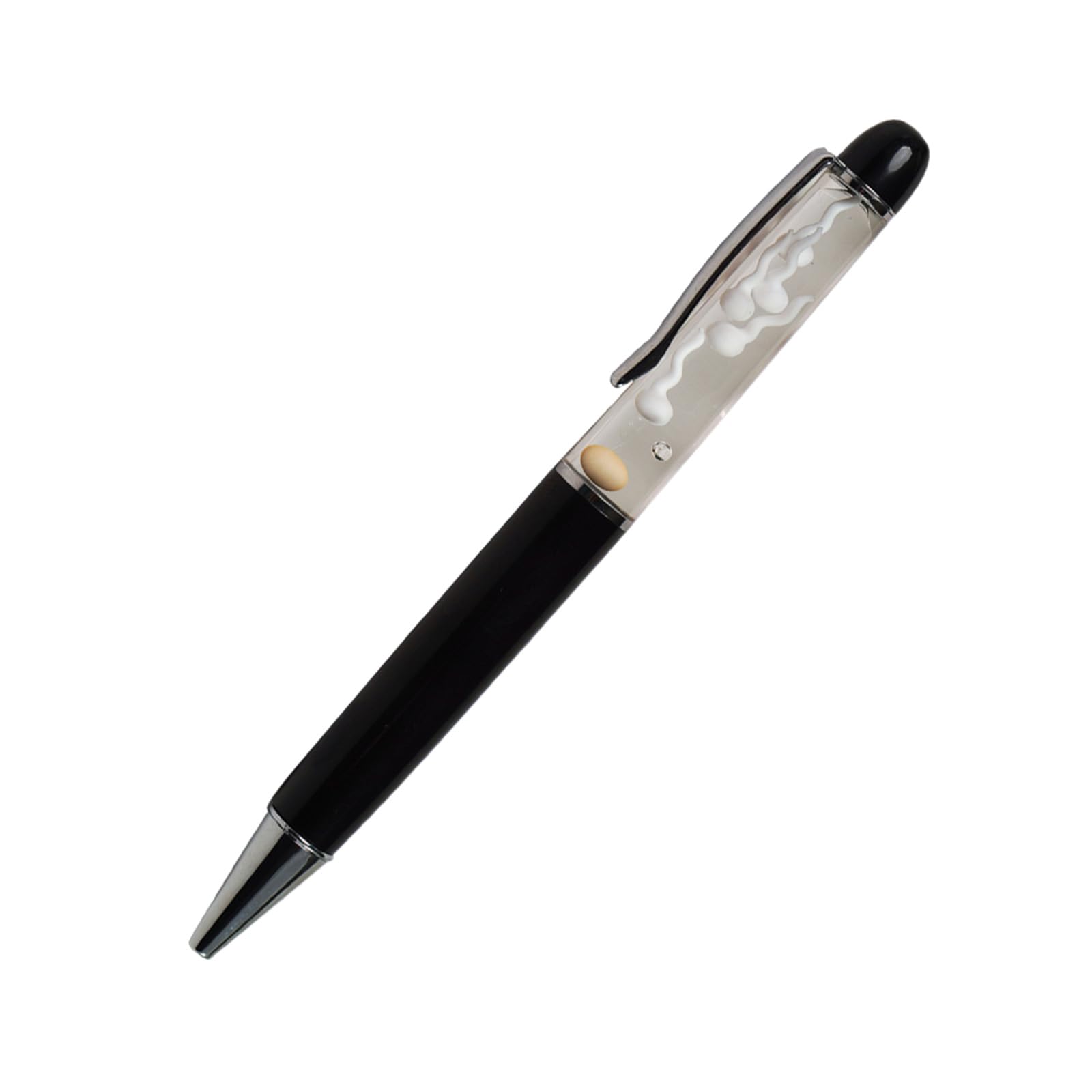 Sikyby Egg Sperm Pen 3D Floater Floating Will Be Moved Funny Pens For Adults Him Her Unique Gift Boy Girl Friend Women Wife Husband(Black) — image 1