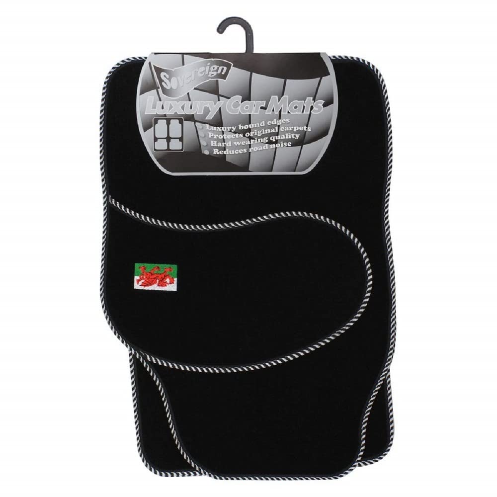JVL Cymru welsh dragon carpet quality heavy duty 4 piece universal car mat set