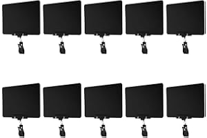 EXHUMKY 10pcs A5 Mini Chalkboard Signs with Plastic Clips for Retail Price Tags Writable Reusable Vendor