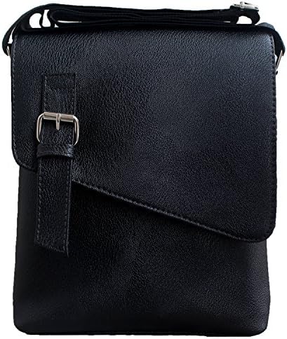 JaisBoy PU Leather Bag - Cross-Body Sling Bag Side Bag for Mens/Womens/Girls (30 x 25 x 5 CM) (Brown)