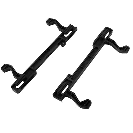 Black Plastic Microwave Oven Door Latch 5.2 Long 2 Pcs for Haier