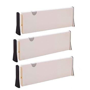 Amazon Com Adjustable Expandable Drawer Dividers 3 Pack Abs Dream