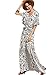 Milumia Women's Boho Split Tie-Waist Vintage Print Maxi Dress White M