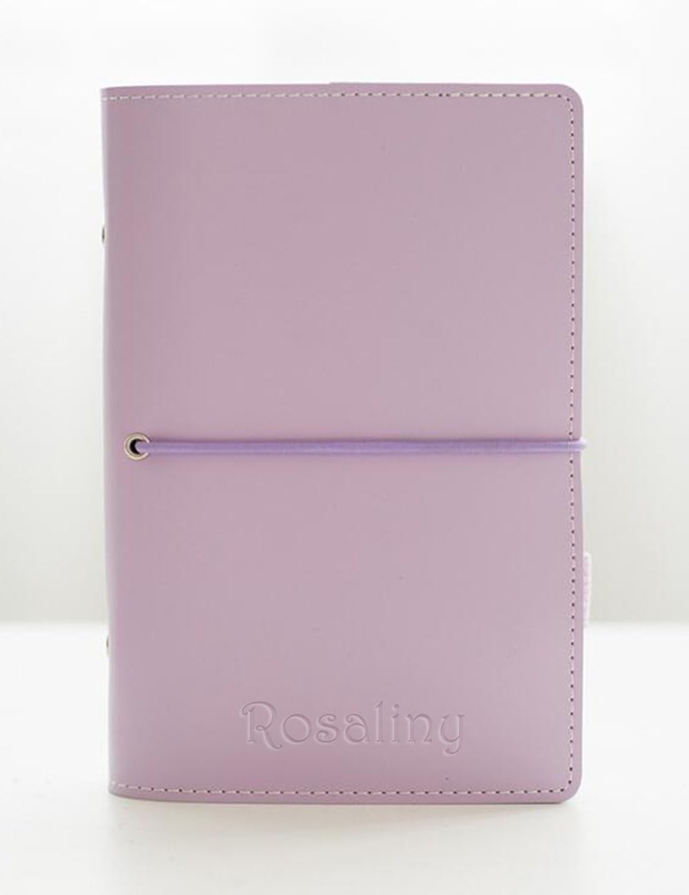 Leather Bulleting journal,Portable Spiral Refillable Travelers Planner Notebook-Dotted & Blank (Purple)
