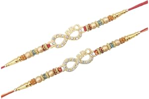 Anika Shopify Rakhi Traditional for Brother Sister, Multi Color Beautiful & Fancy Designer Thread Raksha Bandhan Rakhi Gift for loving Brother/Sister, Friends & Father and Family.