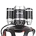 Lightess LED Headlamp with Cree T6 5000 Lumens RJ-3000 Head Lamp, Silver Head