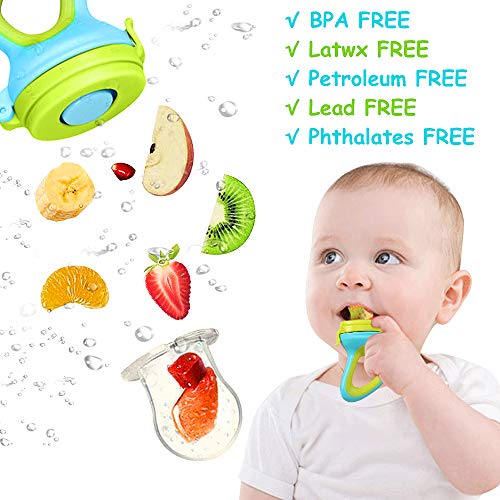 Baby Fruit Feeder Pacifier (2 Pack) Fresh Food Feeder with 3 Sizes