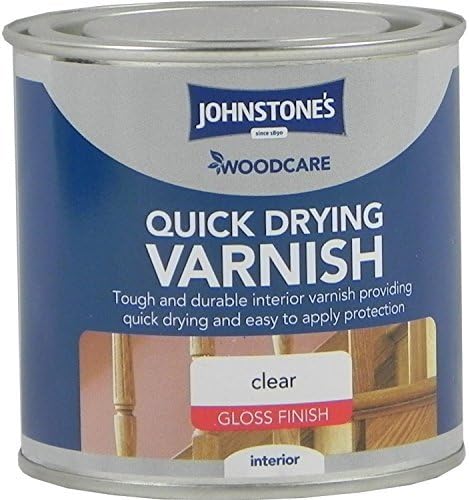 Johnstones Woodcare Quick Drying Interior Varnish Gloss Clear 250ml by Johnstones Woodcare
