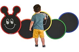 SPARK & WOW Giant Outdoor Chalkboard - Caterpillar - 5 Weatherproof Panels - Suitable for Indoor and Outdoor Use - Toddler Pl