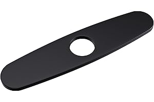 GIMILI 10 Inch Hole Cover Deck Plate Escutcheon for Kitchen Sink Faucet Single Hole Matte Black