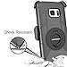 BENTOBEN Case for Galaxy S7 , Case for S7, 4in1 Hybrid Shockproof Heavy Duty Rugged Full Body Protective Cover Built-in Rotating Kickstand Swivel Belt Clip Holster Case for Samsung Galaxy S7- Black