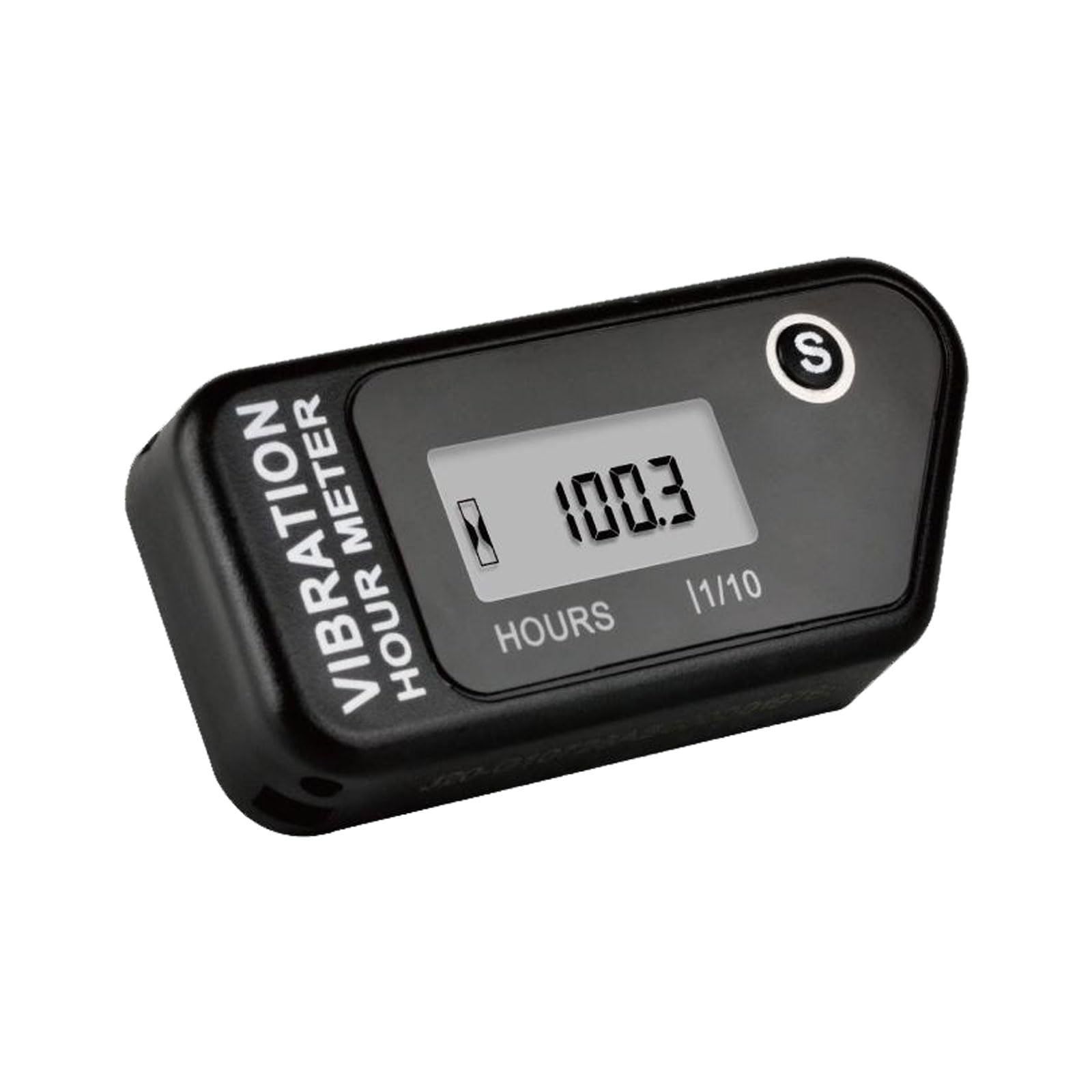 Jayron JR-HM016B LCD Wireless Digital Hour Meter Gauge Vibration Activated,Waterproof Design,for All Vibrating Machine,Air Compressor,Generator,Jet ski,Lawn Mower, Motorcycle,Chainsaw
