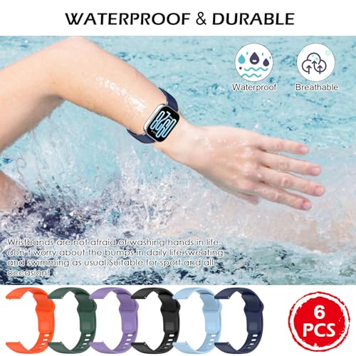 BDIG Strap Compatible with Xiaomi Watch Xiaomi Redmi Watch 5 Active/5 Lite Bracelet, 6 Pieces Soft Silicone Sports Bracelets Compatible with Redmi Watch 5 Active Men Women