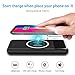 Qi Wireless Portable Charger, Hokonui 10000mAh Charging Power Bank with LED Digital Display External Battery Pack 2 in 1 for iPhone, Samsung Galaxy S9 Plus/S9, iPad,and More (Black)