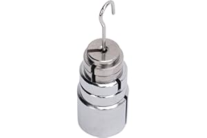 Lab Slotted Mass Set, Chrome Plated Steel Accurate Lab Weights 200g X 1, 50g X 2, 20g X 2, 10g X 1 with Hanger, Storage Box f