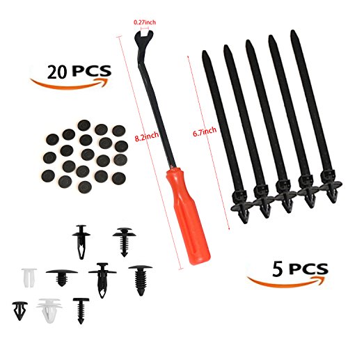 Auto Clips Car Retainer Body Clips Door Bumper Trim Clips Replacement Parts Car Trim Removal Tool Set 6 Pcs with Fastener Remover for Car Dash Radio Door Panel for Ford GM Toyota Honda Chrysler