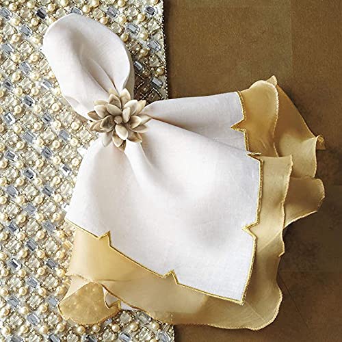 Napkin Rings Serviette Holder, Set of 4 Metal Napkin Ring, Holiday Table Decor for Valentine\'s Day, Wedding, Birthday Party, Thanksgiving Day, Christmas Day,Dining Table Decoration (Stone Flower)