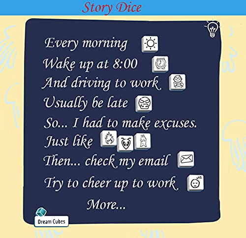 Happy Story 18 Cubes Bundle Sets Roll Cubes - A Happy Trip and Challenge of Words and Stories, 4 Models dice 108 Images Unlimited Stories Combination Story Dice Game Set Imaginative Play for Kids