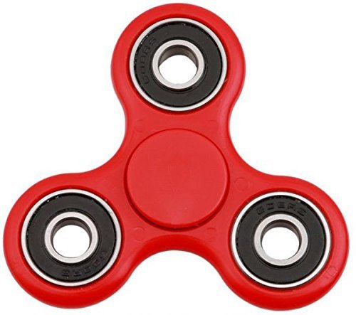 Christmas Concepts® - Exclusive Red Hand Spinner With Black Rings - Stress Reducer, Stress Relief, Autism - Spin Time 1-3 Minutes