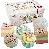 BRUBAKER 6 Handmade Sweets for my Sweet Spa Bath Bombs Bath Melts Bath Truffles - All Natural Vegan, Organic Shea Butter, Cocoa Butter and Olive Oil Moisturize Dry Skin