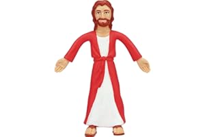 NJ Croce 6.5" Jesus of Nazareth Poseable Figure, Bendable Toy, Religious Gift, Great Bible Character for Hide and Seek Games, Safe for Kids, Bring Your Religion Back to Life!