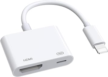 Amazon 最新版 Iphone Hdmi 変換ケーブル 新版バージョン Digital Avアダプター Hdmi コネクタケーブル 1080p 高画質 Hdmi出力ポート 設定不要 大画面 簡単接続 音声同期出力 Ios12 13対応 ｍｏｙａ ｇｏａ Hdmiケーブル