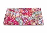 Red Paisley Kantha Throw Indian Handmade Paisley Printed Kantha Quilt, Twin Size Kantha Bedding, Indian Bedspread, Bohemian Kantha Throw, Floral Bed Cover.Vintage Cotton Gudri