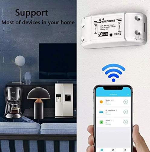 INTERRUPTOR INTELIGENTE WIFI SMART HOME 10A   COMPATIBLE CON AMAZON ALEXA GOOGLE HOME IFTTT   SMART LIFE TUYA APP