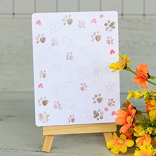 AkoMatial Cutting Dies,Lovely Paw Shape Embossing Cutting Dies Tool Stencil Template Mold Card Making Scrapbook Album Paper Card Craft,Metal