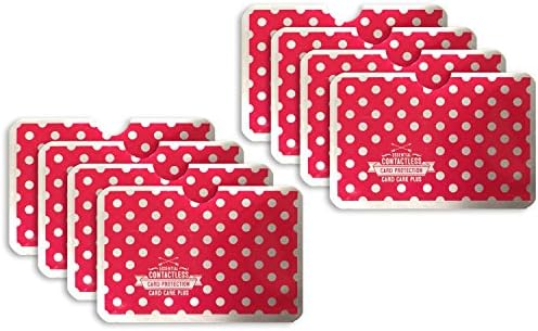 8 x Red Polkadot RFID NFC Blocking Card Clash Anti Scan Protectors for your Credit Cards