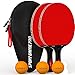 Sport Game Pro Ping Pong Paddle JT-700 with Killer Spin + Case for Free (red)
