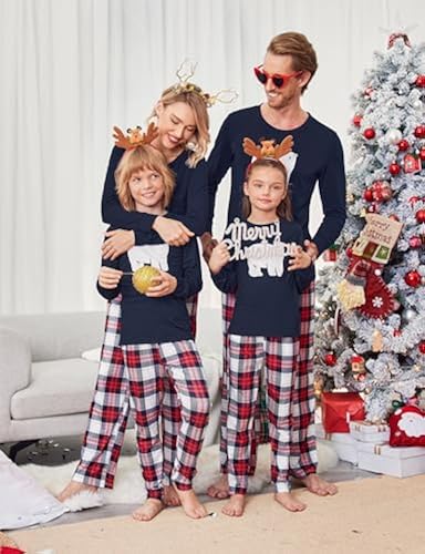 Ekouaer Christmas Pajamas for Family Pieces Kids Holiday