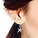 AeraVida Minimalist Nautical Starfish 925 Sterling Silver Dangle Earrings