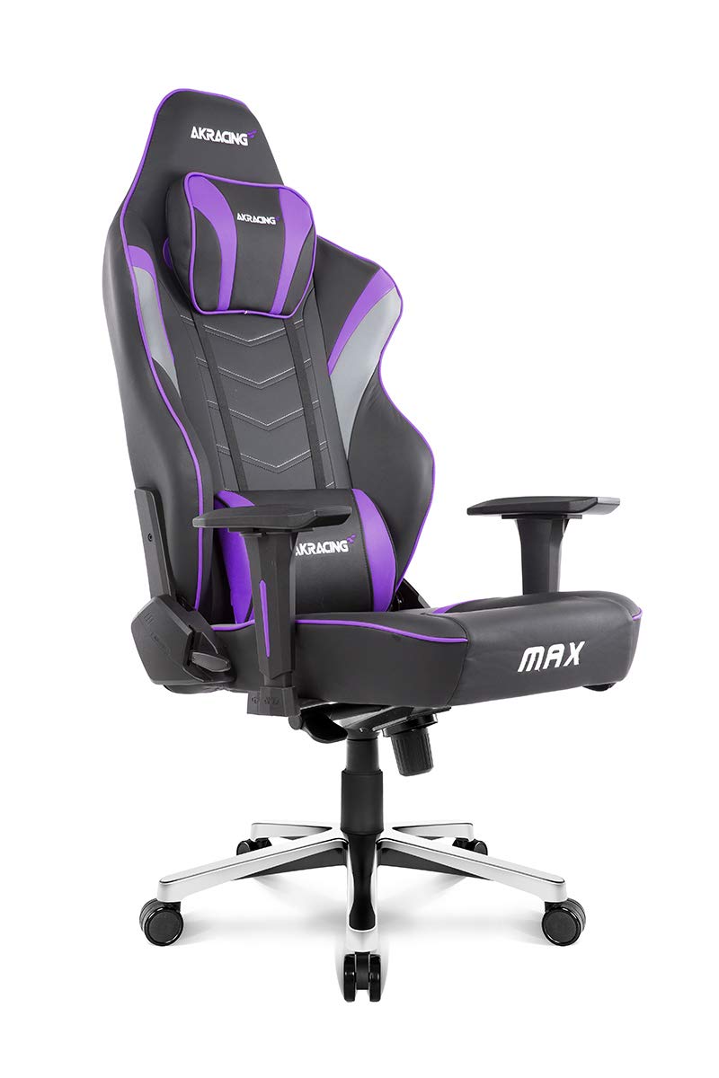 AKRacing Masters Series Max Gaming Chair with Wide Flat Seat, 400 Lbs Weight Limit, Rocker and Seat Height Adjustment Mechanisms. fully banded 