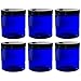 8 oz / 250 ml Cobalt Blue PET Plastic Jar with Black Lid (6 pack)