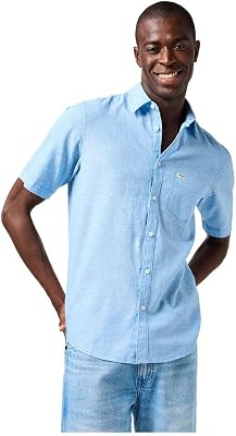 - Camisa Hombre - Corte Regular - SS 1 Pkt Shirt - Pacific Blue