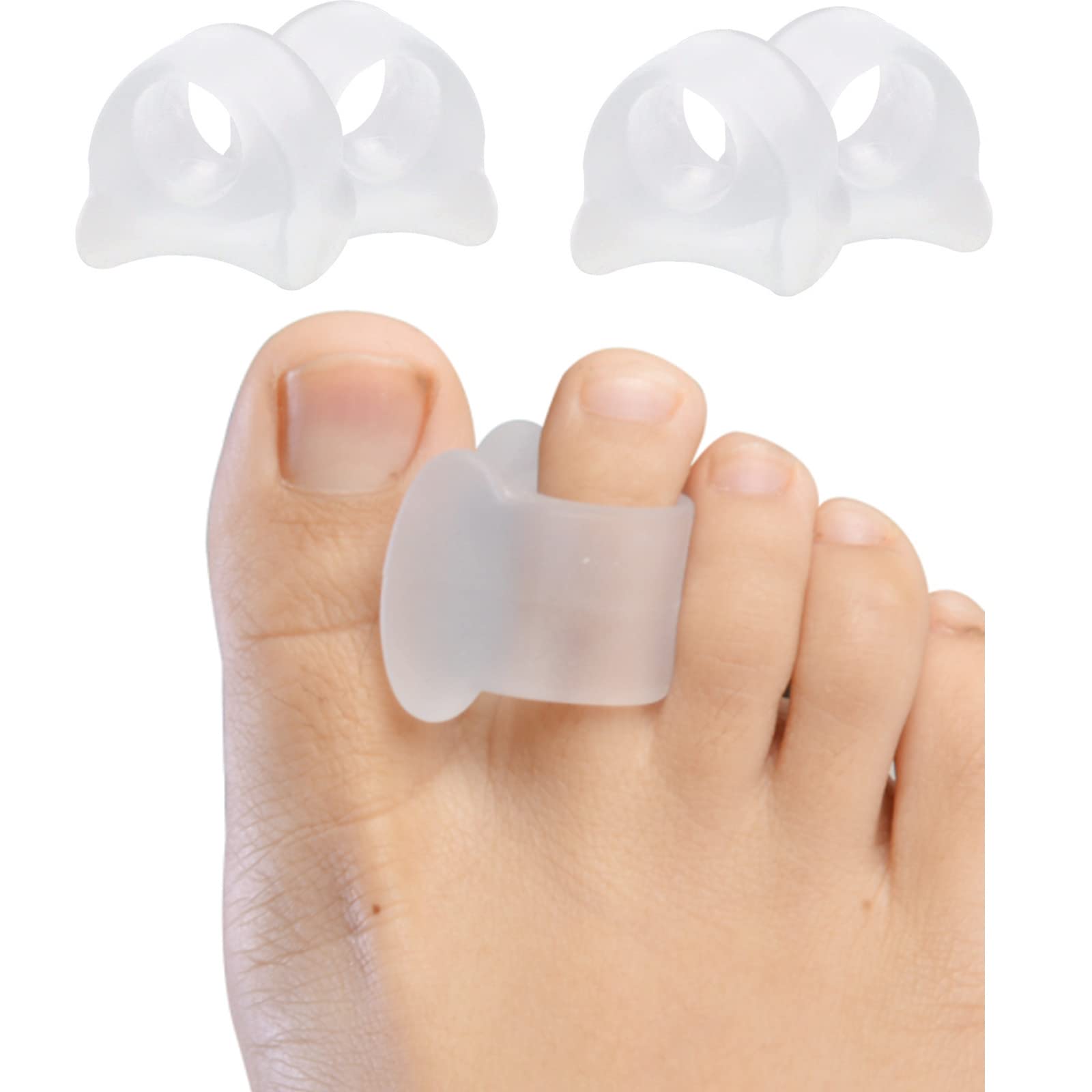 Gel Toe Separator, Toe Separator & Protector, 12 Pieces, Toe Valgus Corrector, for Overlapping Toes, Relief Toe Pressure and Pain.