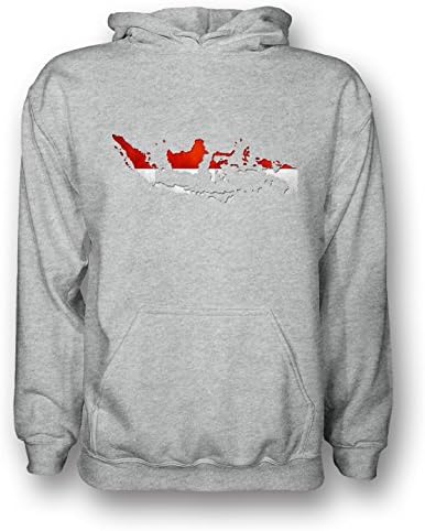 Mens Hooded Hoodie - Indonesia Indonesian Flag Map